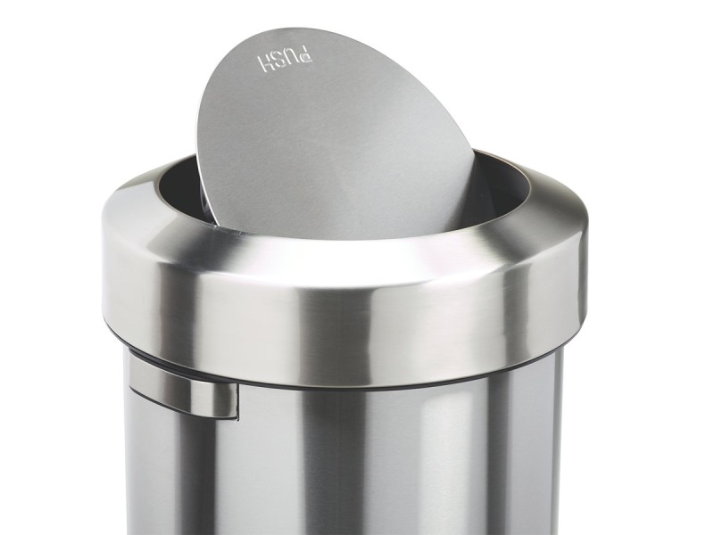 Poubelle inox anti-traces 40L à couvercle basculant 60L Salsa Poubelle inox anti-traces 40L à couvercle basculant 60L Salsa
