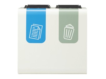 Stand de 2 à 3 flux 8 ou 15L pour tri sélectif dans les bureaux Tribu
