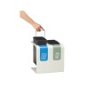 Stand de 2 à 3 flux 8 ou 15L pour tri sélectif dans les bureaux Tribu