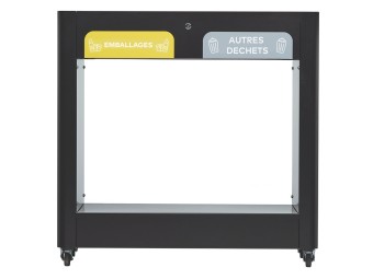 Meuble de tri sélectif mobile 2 et 3 flux Trimouv