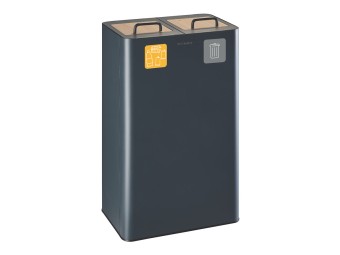 Poubelle intérieur double flux 2 x 40L tri sélectif Venus Signature