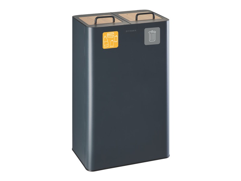 Poubelle intérieur double flux 2 x 40L tri sélectif Venus Signature