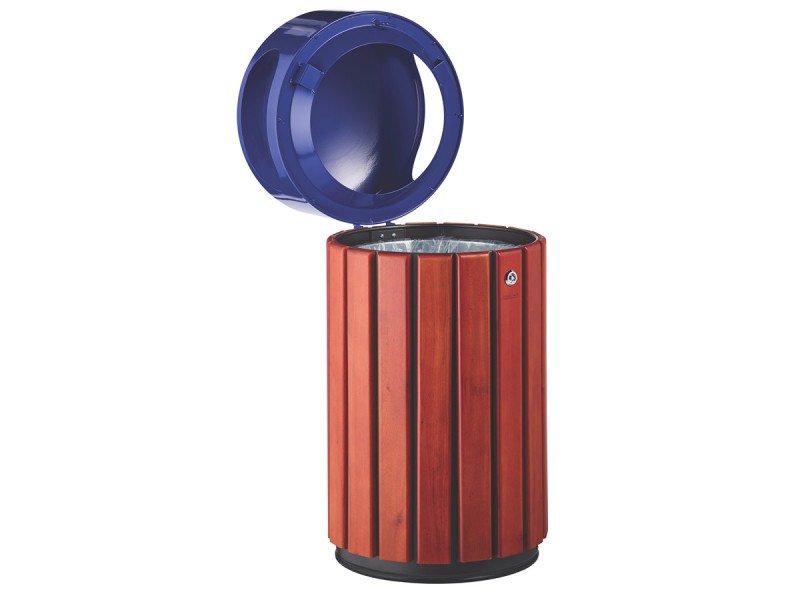Poubelle de ville 40 ou 60L Zeno Bois