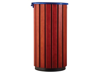 Poubelle extérieur 80L en bois avec tête entonnoir Zeno Bois Access