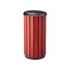 Poubelle extérieur 80L en bois avec couvercle plein Zeno Bois Protec
