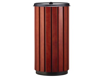 Poubelle extérieur 80L en bois avec couvercle plein Zeno Bois Protec