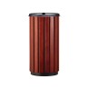 Poubelle extérieur 80L en bois avec couvercle plein Zeno Bois Protec