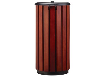 Poubelle extérieur 80L en bois avec couvercle plein Zeno Bois Protec
