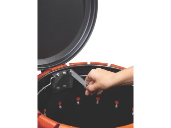 Poubelle extérieur 80L en bois avec couvercle plein Zeno Bois Protec