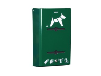 Distributeur mural de sacs rouleaux pour déjections canines Hygeca