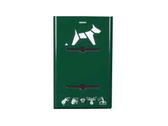 Distributeur mural de sacs rouleaux pour déjections canines Hygeca