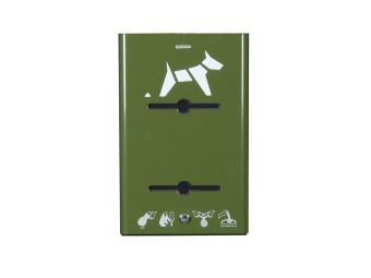 Distributeur mural de sacs rouleaux pour déjections canines Hygeca