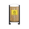 Poubelle double flux façade bois 2 x 60L - Arkéa