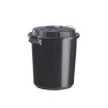 Poubelle de rue ronde 50L, 70L ou 95 L en plastique recyclé Bazi