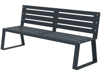 Banc public en métal - Balade