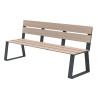 Banc public en HPL et pieds acier - Balade