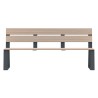 Banc public en HPL et pieds acier - Balade