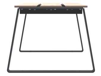 Banquette d'extérieur en HPL et pieds acier - Balade