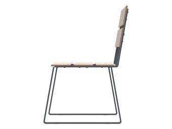 Banc public en HPL et pieds acier - Balade