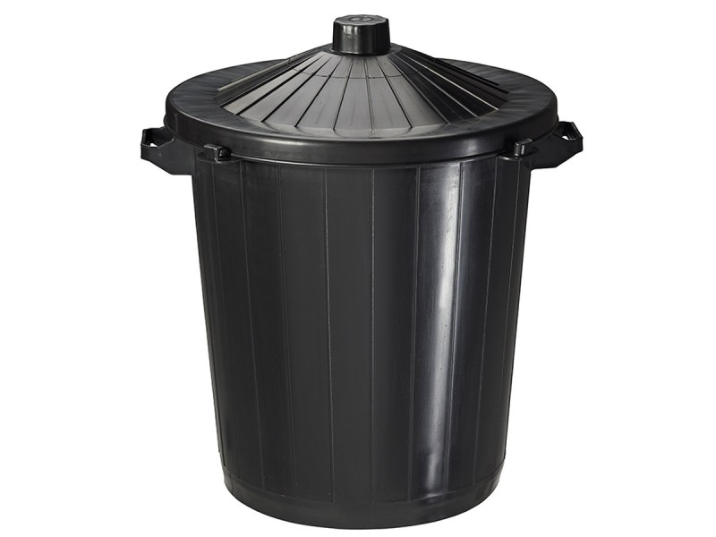 Lot de 6 poubelles de rue 80L en plastique Reglisse Lot de 6 poubelles de rue 80L en plastique Reglisse