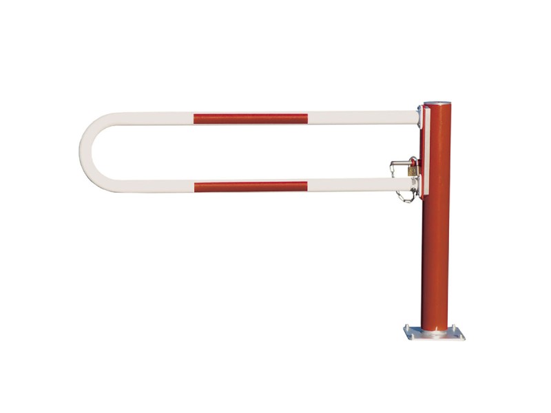 Barrière pivotante manuelle lisse ronde jusqu'à 3m WES 115