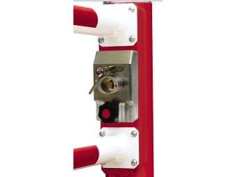 Barrière pivotante manuelle lisse ronde jusqu'à 3m WES 115