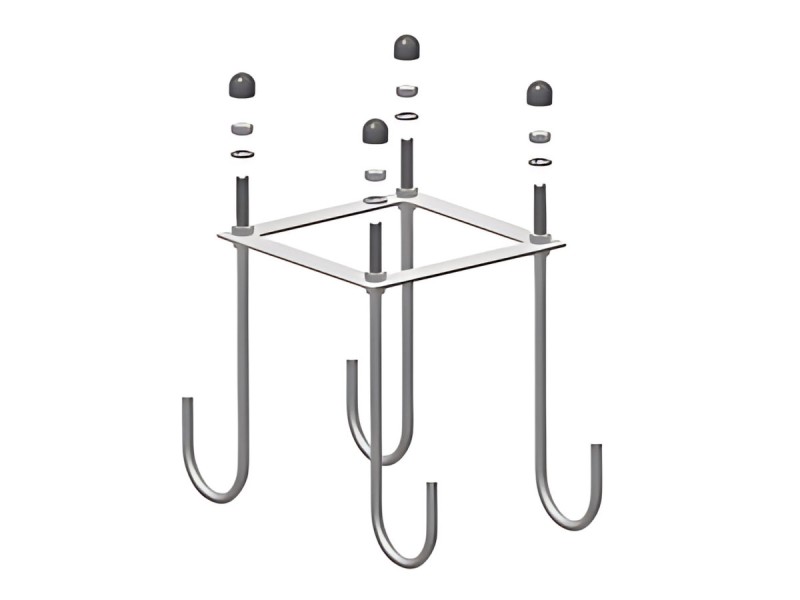 Gabarit de scellement pour platine support lisse fixe