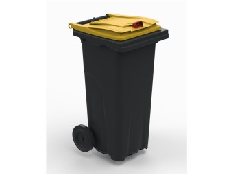 Serrure automatique à déverrouillage par gravite pour bacs SULO