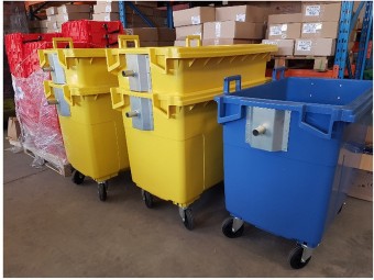 Tourillons acier pour conteneur 500 660 770 et 1000L SULO