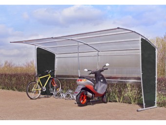 Abri multiusage vélos motos en polycarbonate - extensible