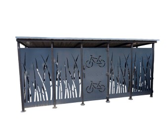 Abri vélos cubique fermé et éclairé jusqu'à 32 vélos - extensible