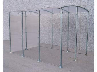 Abris fumeurs en métal zingué modèle en isolé 2 à 6 m²