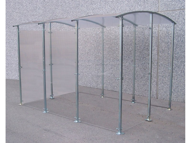 Abris fumeurs en métal zingué modèle en isolé 2 à 6 m²