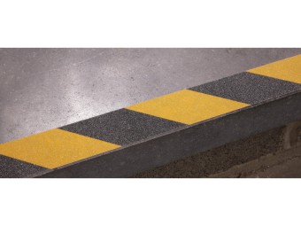 Bande antidérapente rugeuse jaune et noir
