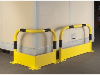Arceau de protection d'angle avec plinthe de protection Ø 60 mm
