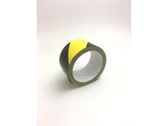 Ruban adhésif de signalisation lisse jaune et noire