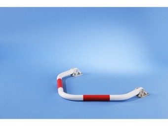 Arceau de parking rabatable 2 pieds blanc et rouge