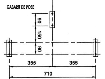 Arceau de parking 3 pieds rabattable économique