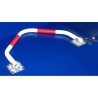 Arceau de parking rabatable 2 pieds blanc et rouge