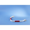 Arceau de parking rabatable 2 pieds blanc et rouge