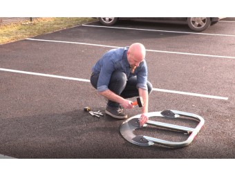 Arceau de parking spécial macadam