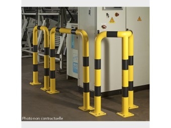 Arceau de protection d'angle Ø 60 mm jaune et noir