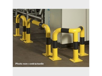 Arceau de protection d'angle Ø 60 mm jaune et noir