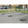 Arceau de parking 3 pieds avec base en caoutchouc recyclé autoportant