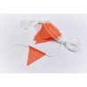 Corde à fanion pour délimitation - 30m - 45 fanions oranges