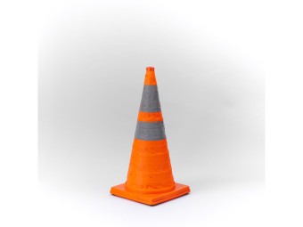 Cône de signalisation rétractable et lumineux - H 72 cm