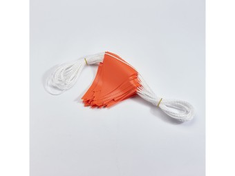 Corde à fanion pour délimitation - 30m - 45 fanions oranges