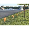 Corde à fanion pour délimitation - 30m - 45 fanions oranges