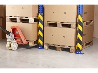 Cornière en caoutchouc de protection d'échelles et montants de rack