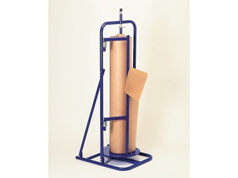 Dérouleur vertical pour bobine de papier d'emballage